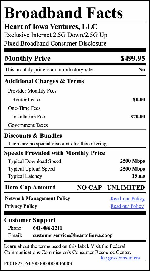 CLEC Broadband Label