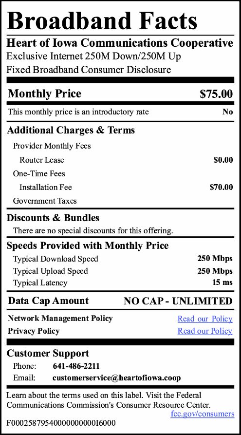 ILEC Broadband Label