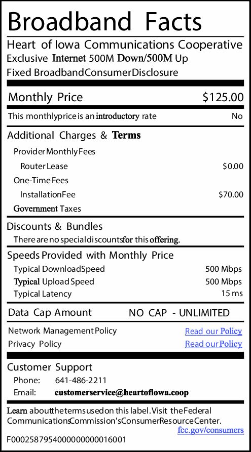 CLEC Broadband Label